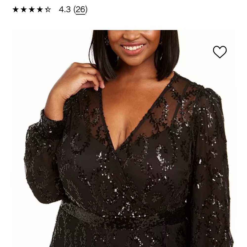 NWT Gorgeous long black dress with lovely detail size 22W or 20W - Picture 11 of 11